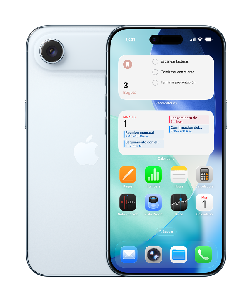 Smartphone Apple iPhone Air 256GB - 5G - 16.5cm (6.5") Tecnología ProMotion HDR10+ - Hexa-core (6 núcleos) (Dual-core (2 núcleos) 4.26GHz Quad-core (4 Core) - 12GB RAM - Azul - Barra - Apple A19 Pro (3 nm) SoC - 2 Soporte de SIM - SIM-free - Front Camera: 18Megapíxel - Rear Camera: 48Megapíxel - 3149mAh Batería - Cerca de comunicación de campo - Compatible con VoLTE - Compatible con llamadas Wi-Fi