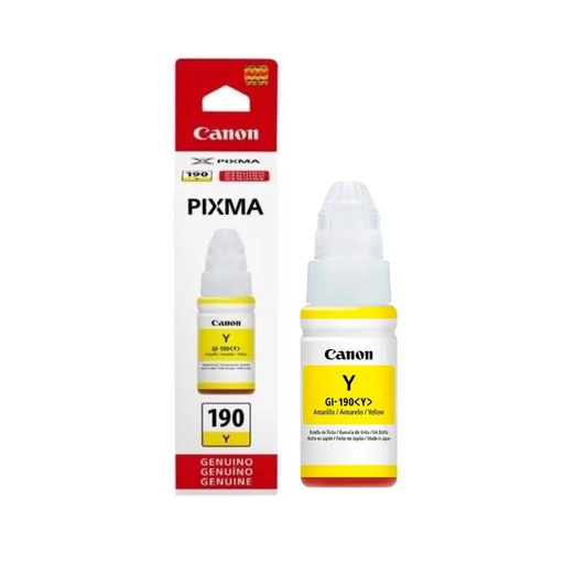 [0670C001AC] BOTELLA DE TINTA CANON GI-190 YELLOW (7.000 PAG)